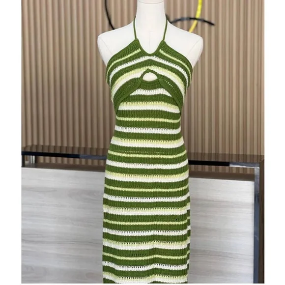 Sincerly Jules Dresses Halter Crochet Dress Womens Size XSmall - Picture 2 of 6